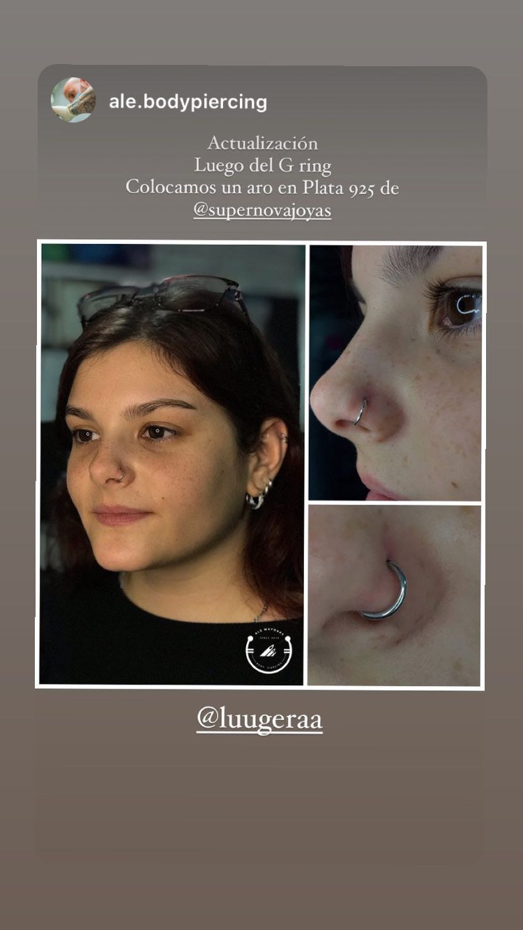 Aro Piercing Plata 925