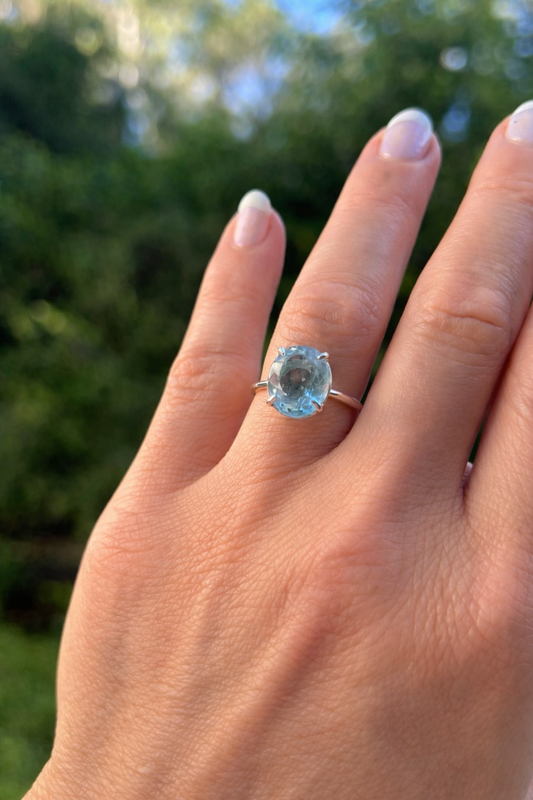 Anillo Aguamarina