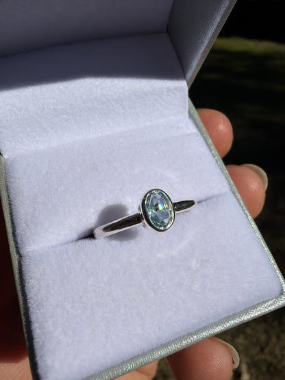 Anillo Aguamarina