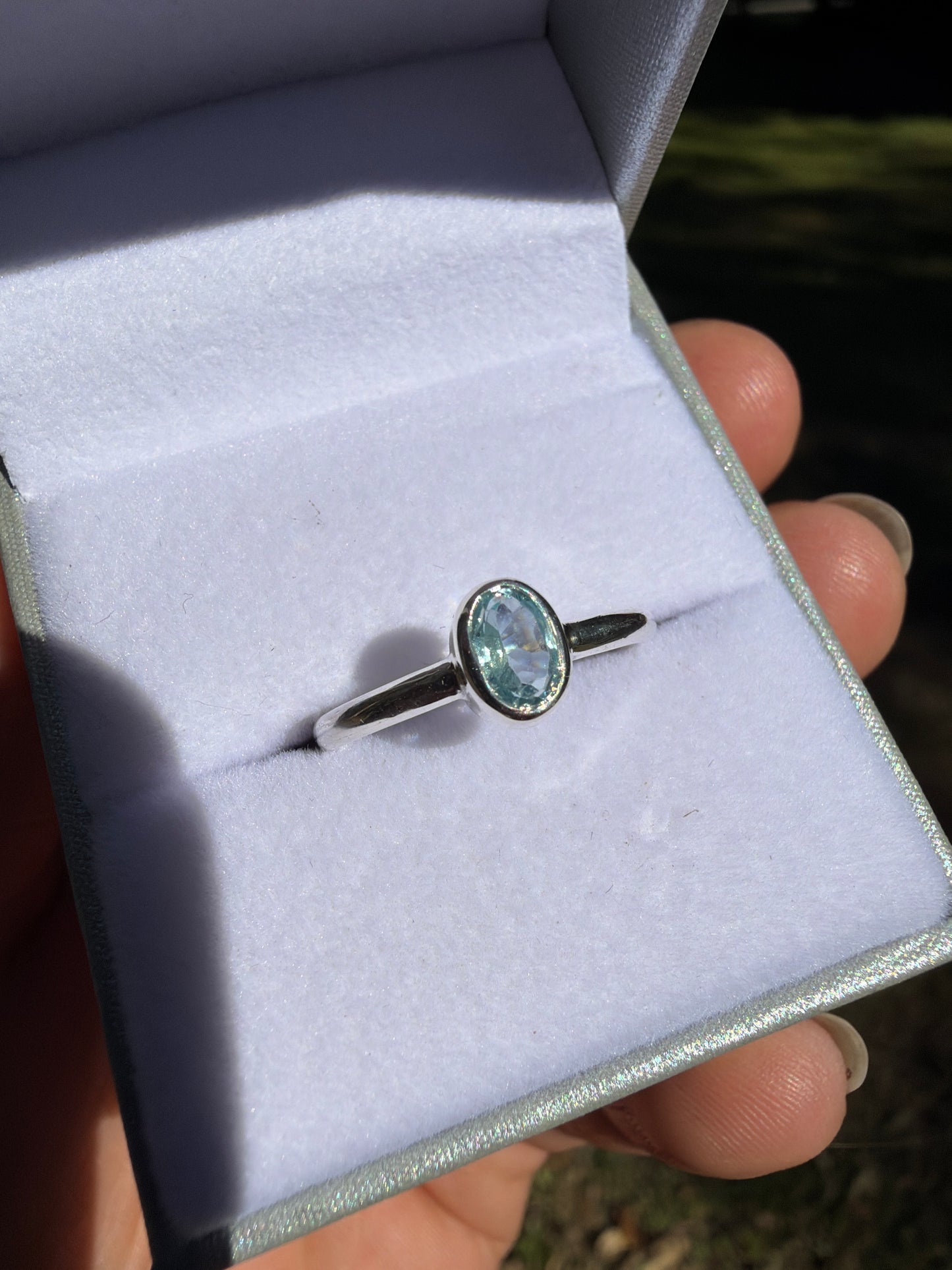 Anillo Aguamarina