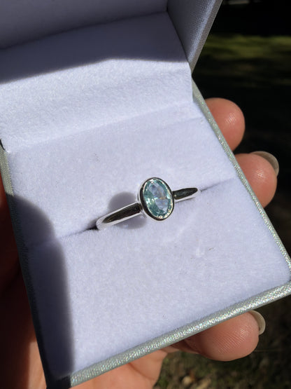 Anillo Aguamarina