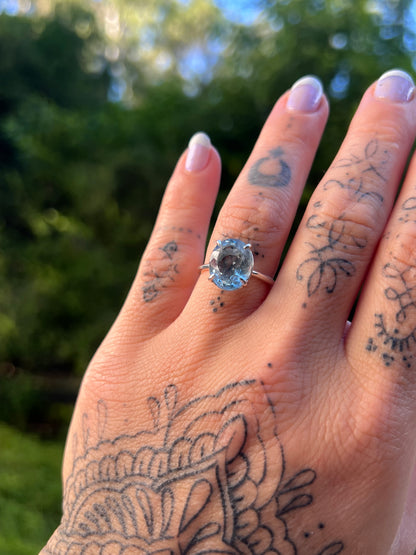 Anillo Aguamarina
