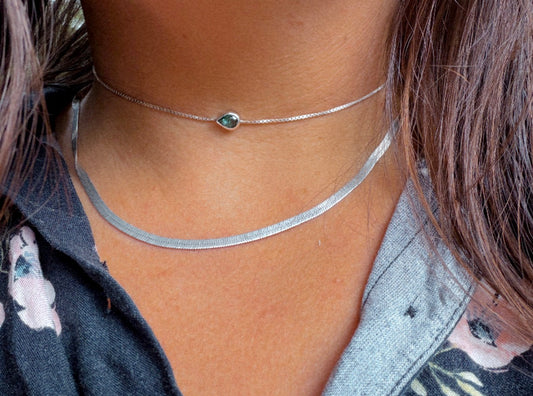 Choker turmalina verde